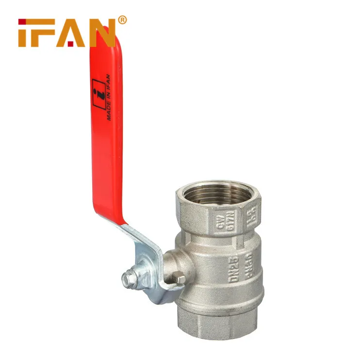 IFAN China factory Brass Ball Valves yellow and red butterfly Handle ball Valves