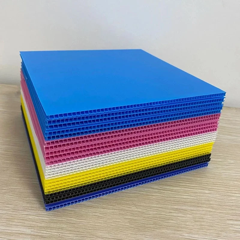 Colorful Hollow PP Corrugated Sheet 2.5mm 5mm Plastic Polycarbonate Sheet corflute Sheet