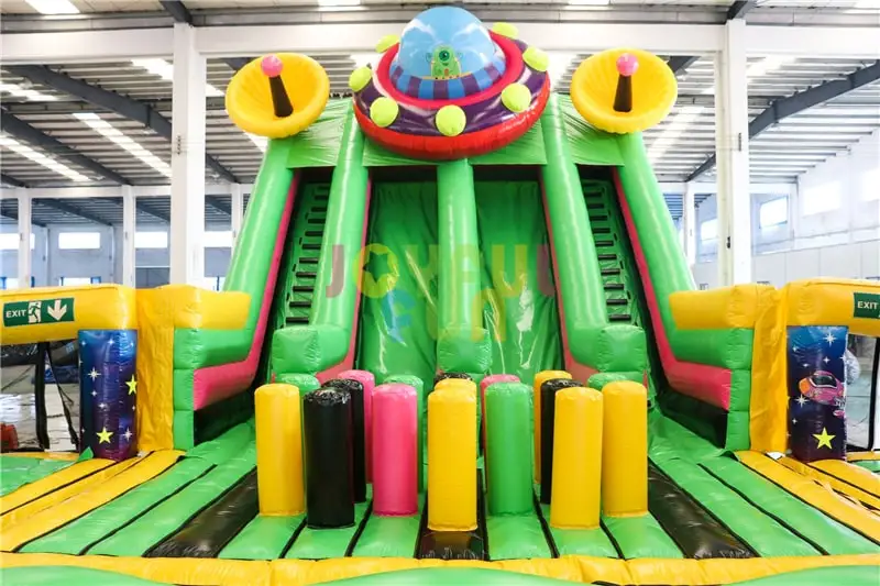 Giant model Guangzhou factory inflatable castle playground with big slide for amusement park