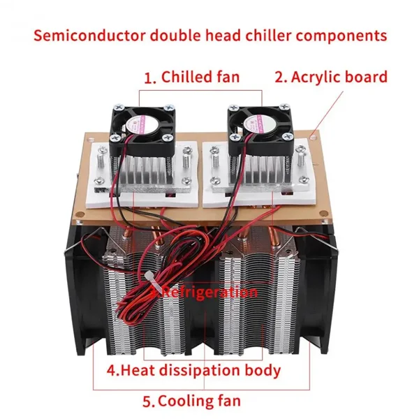 144W Dual-Core Semiconductor Peltier Air Cooling Dehumidification Equipment Featuring Silicon Wafer Technology