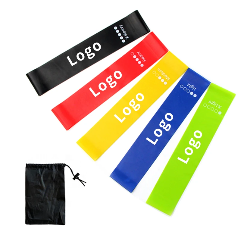 Amazon hot sell Low MOQ Wholesale Custom Logo Fitness Gym Yoga Hip Exercise Latex Resistance Bands Set