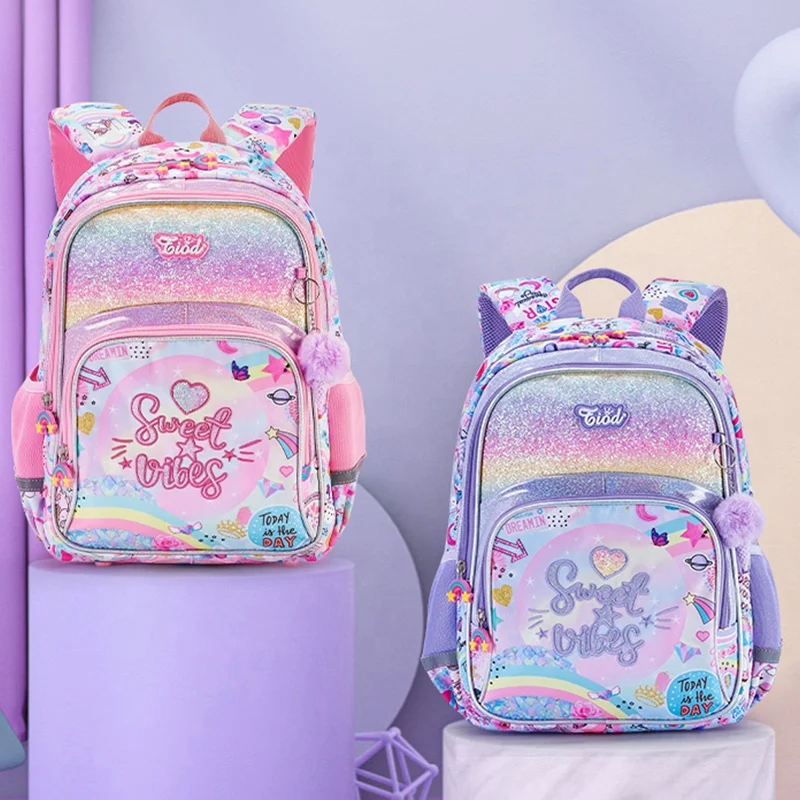 EVA Rainbow Princess Elementary Kids Girls Children School Bags Backpack
