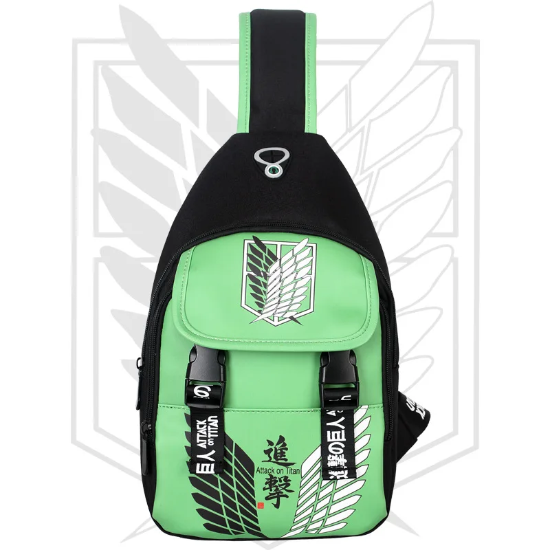 B655 Kamado Tanjirou Nezuko Agatsuma Zenitsu Tomioka Giyuu Kaneki Ken Scout Legion chest Bag Outdoor Running Fanny Pack