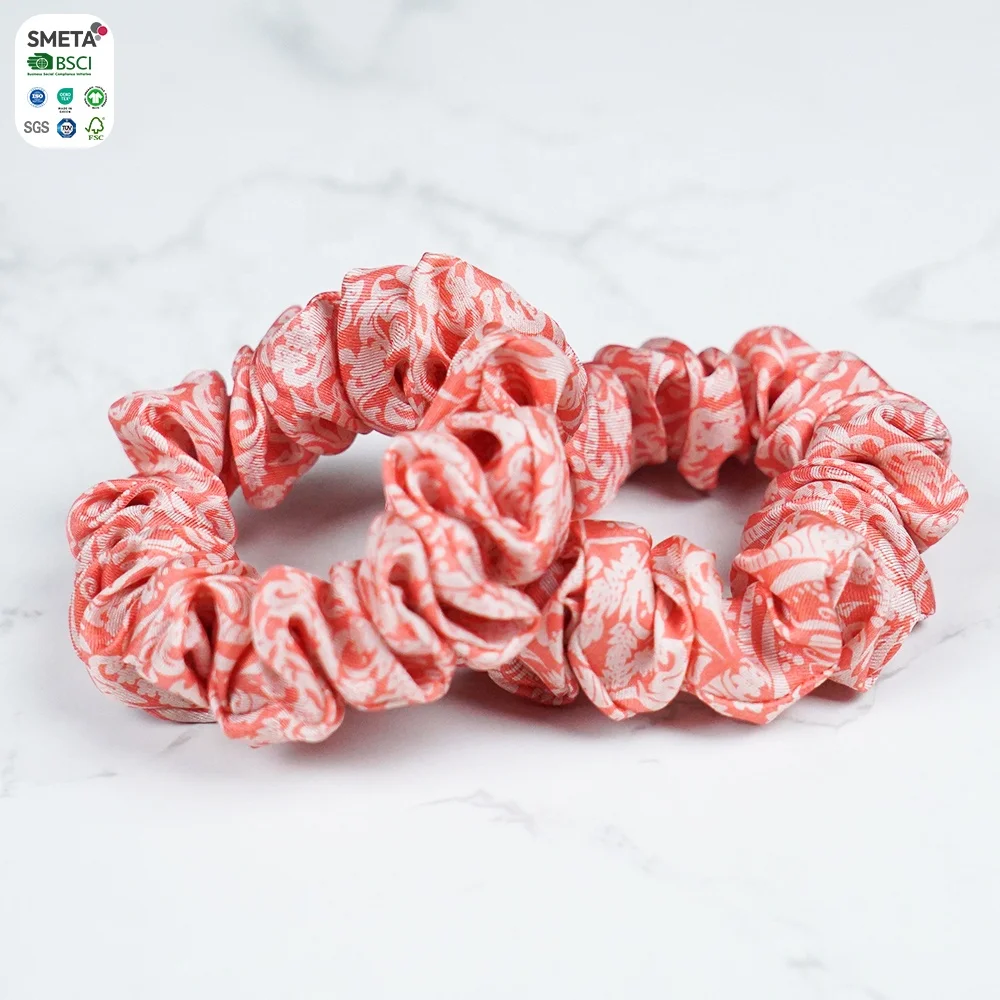 2024 New Product 12MM 2.5CM 100% Mulberry Silk Scrunchies For Women Hair Accessories