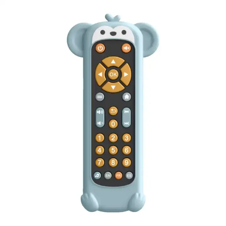 Baby TV Pretend remote control Kids TV remote control early education Silicone Baby Teether baby puzzle toys