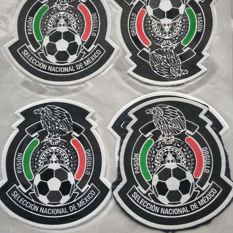 3D Mexico football TPU heat transfer patch shoulder patch label for clothing