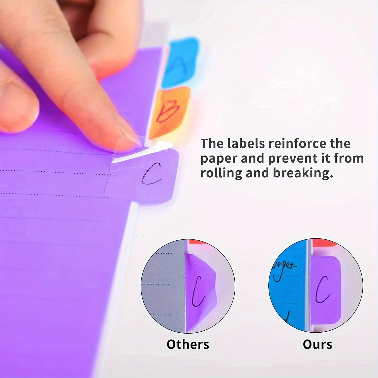 Sticky Note Set, 402 Sheets Self-Stick Divider Memo Notes Pads Bookmark Writing Label Colourful Markers Bookmark with PET Index