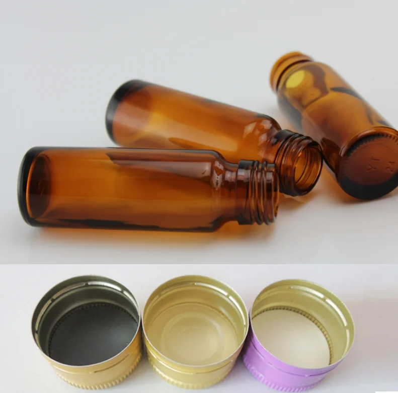 Small 50ml Amber Iodine Glass Medicine Bottle for Pharmaceuticals round High Waist with Screw Cap Hot Stamping Surface
