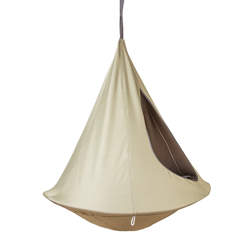 
New Style Facotry Direct Sale Durable Waterproof Oxford Camping Water Drop Shape Hammock Outdoor Hanging Pod 