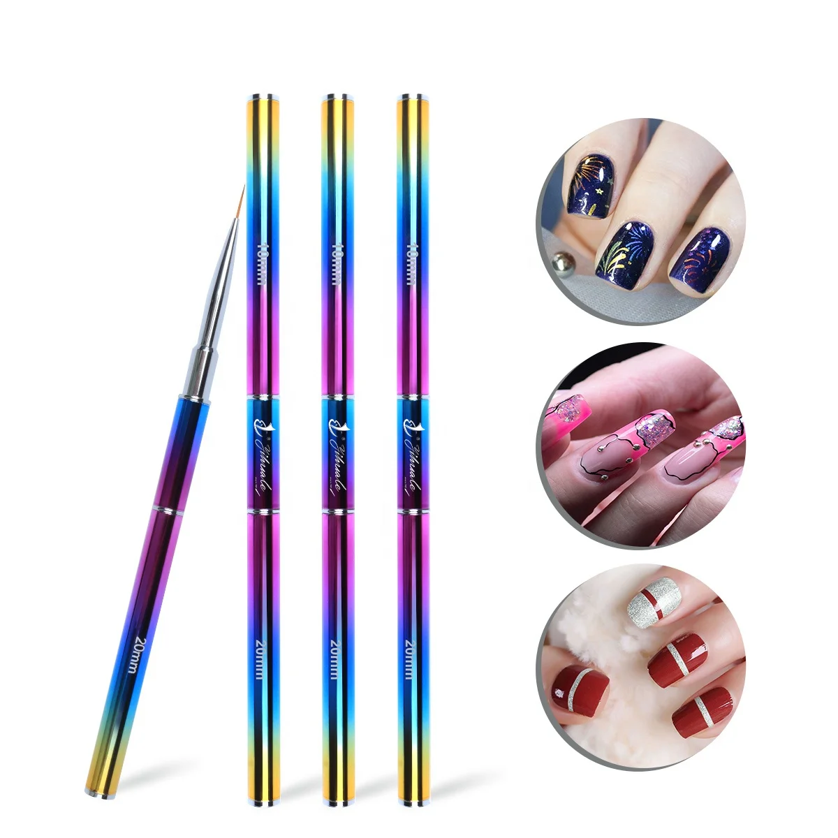 2021 3D кисти для дизайна ногтей кисть лайнера двухсторонние