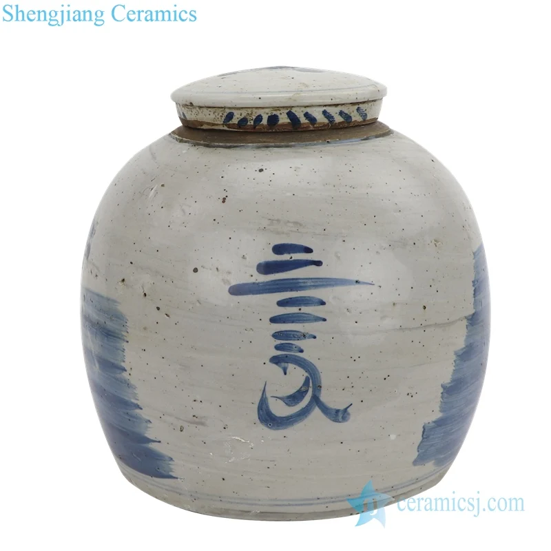 RZEY1217H-L-S Antique hand painted blue and White lotus pattern porcelain home decoration vase