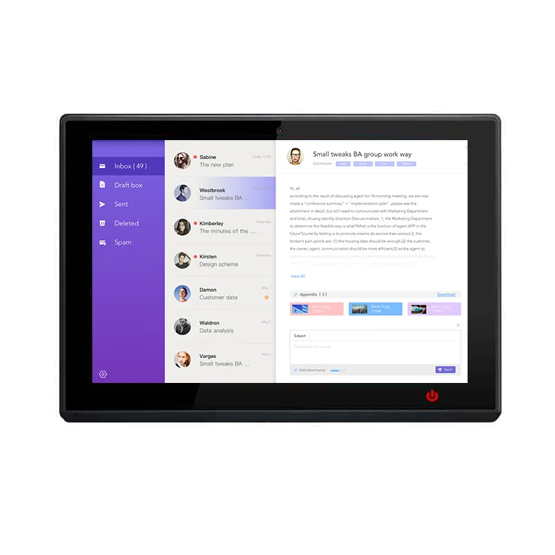 Factory supply 800 contrast ratio 10.1 inch Android touch screen tablet pc for medical device