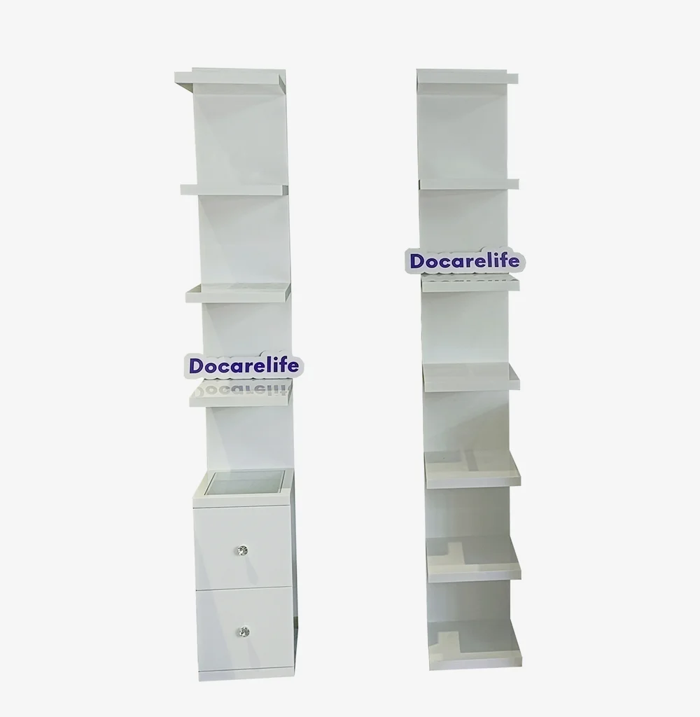 Customized Docarelife Home Bedroom Standing Decorative Corner Storage Makeup Vanity Shelf