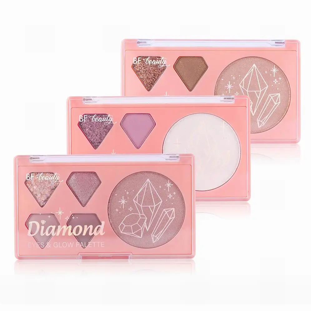 High Quality Shimmer Private Label Cruelty Free Eyeshadow Palette High Pigment Multi Use Diamond Glow Eye Palette