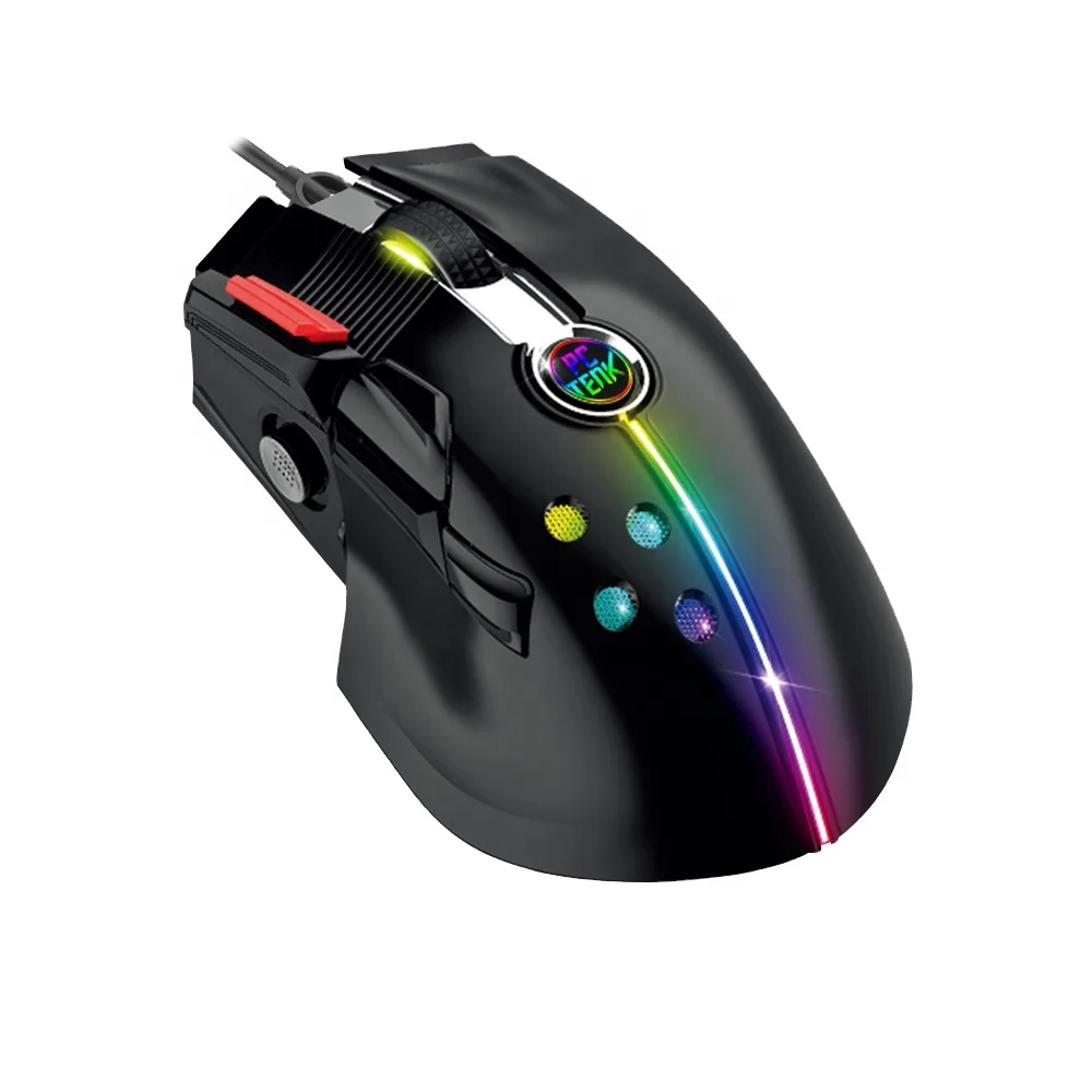 Горячая Распродажа профессиональная программируемая светодиодная Rgb оптическая игровая проводная мышь OEM