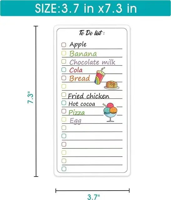 Магнитный календарь для сухой стирания, любой размер может стереть Стикеры для холодильника