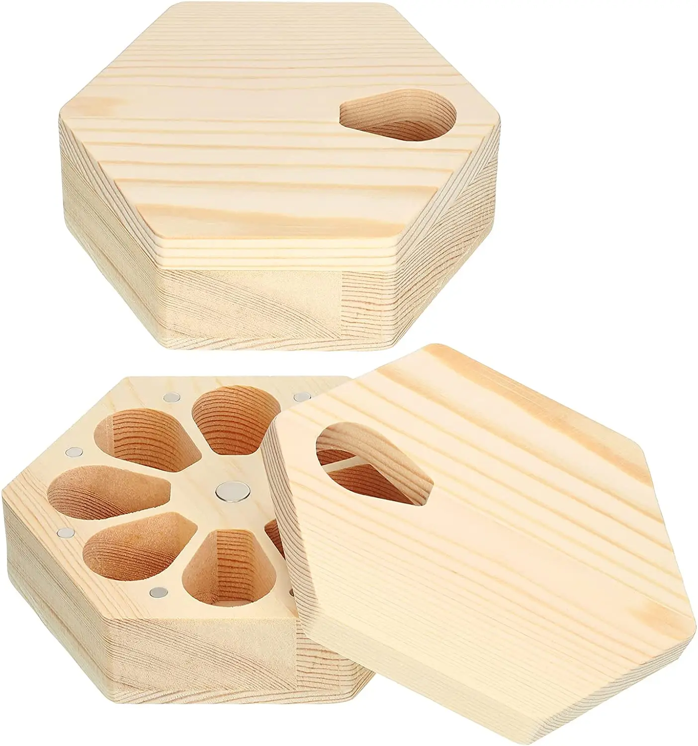 7-day Tablet Storage Box Vitamin Pills and supplements Bamboo weekly pill box