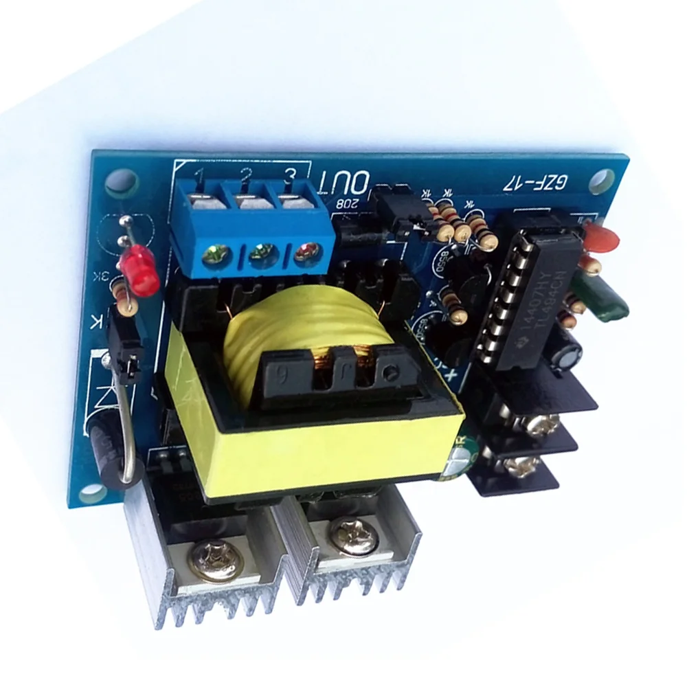 Taidacent DC 12V/24V to AC 0-110-220V Circuit Board Micro Inverter 100W Square Wave DC to High Frequency AC Converter