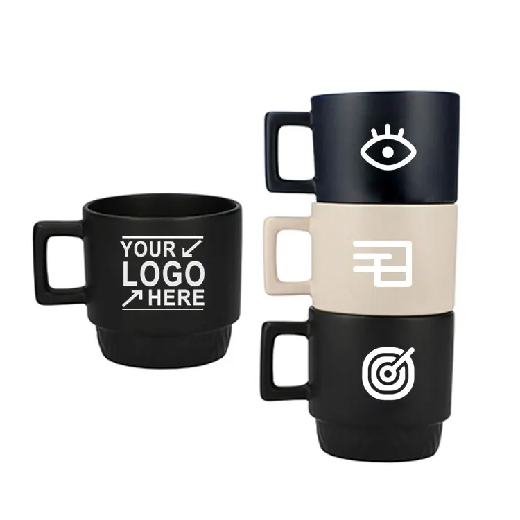 Custom Factory Stackable Mug Set Coffee Mugs Blank Custom Stacked Mug