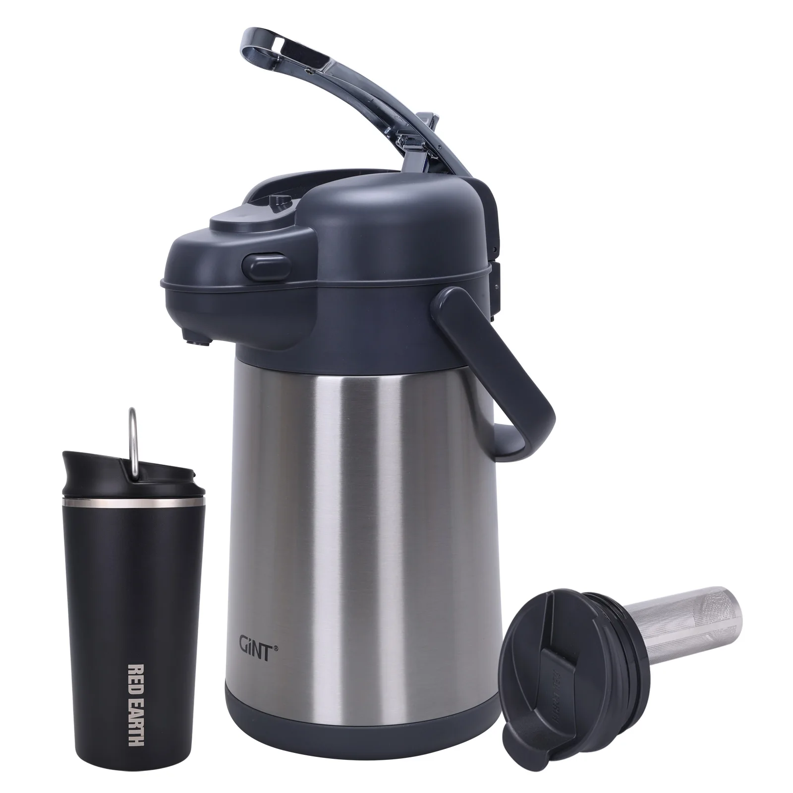 1.9L 2.2L Stainless Steel Tea Juice Air Pump Jugs Disposable Coffee Pot Dispenser Maple Coffee Syrup Glass Bottle