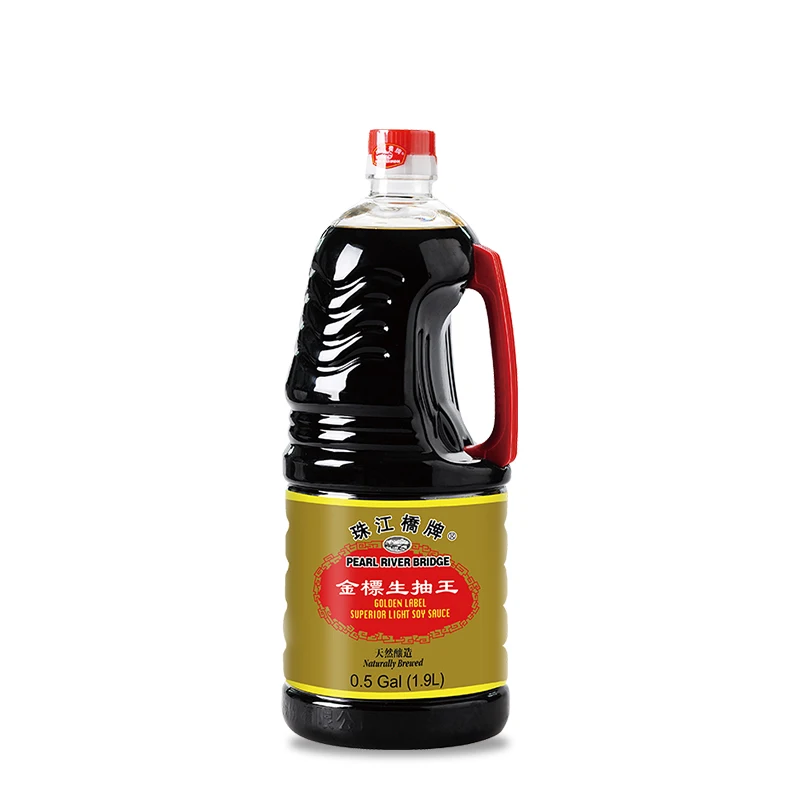 PRB Golden Label Superior Light Soy Sauce 1.9L Naturally Brewed  Plastic Pail Pearl River Bridge Brand Factory Price High Qualit