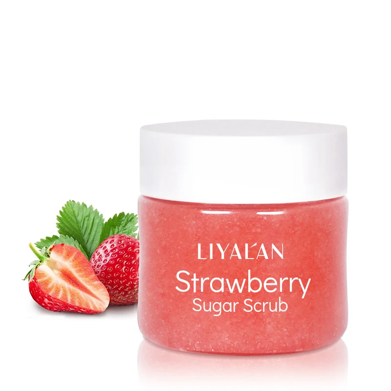 New Arrivals 2020 Facial Peeling Gel Exfoliate Scrub Base 100% Natural Strawberry Face And Body Sugar Scrub