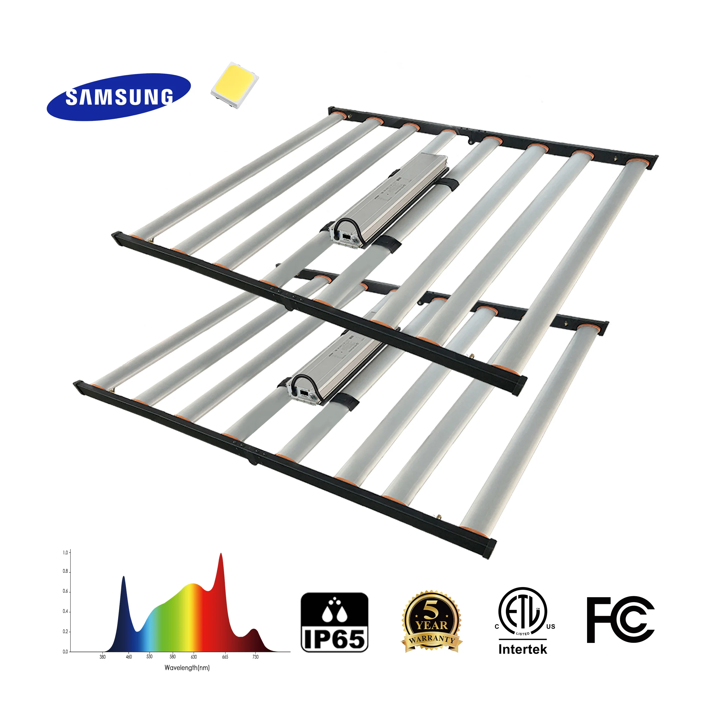 LM301H 1000W 8 Bar 650W Waterproof Controller Commercial Full Spectrum LED Grow Light Bars Indoor House Professional Plant Use