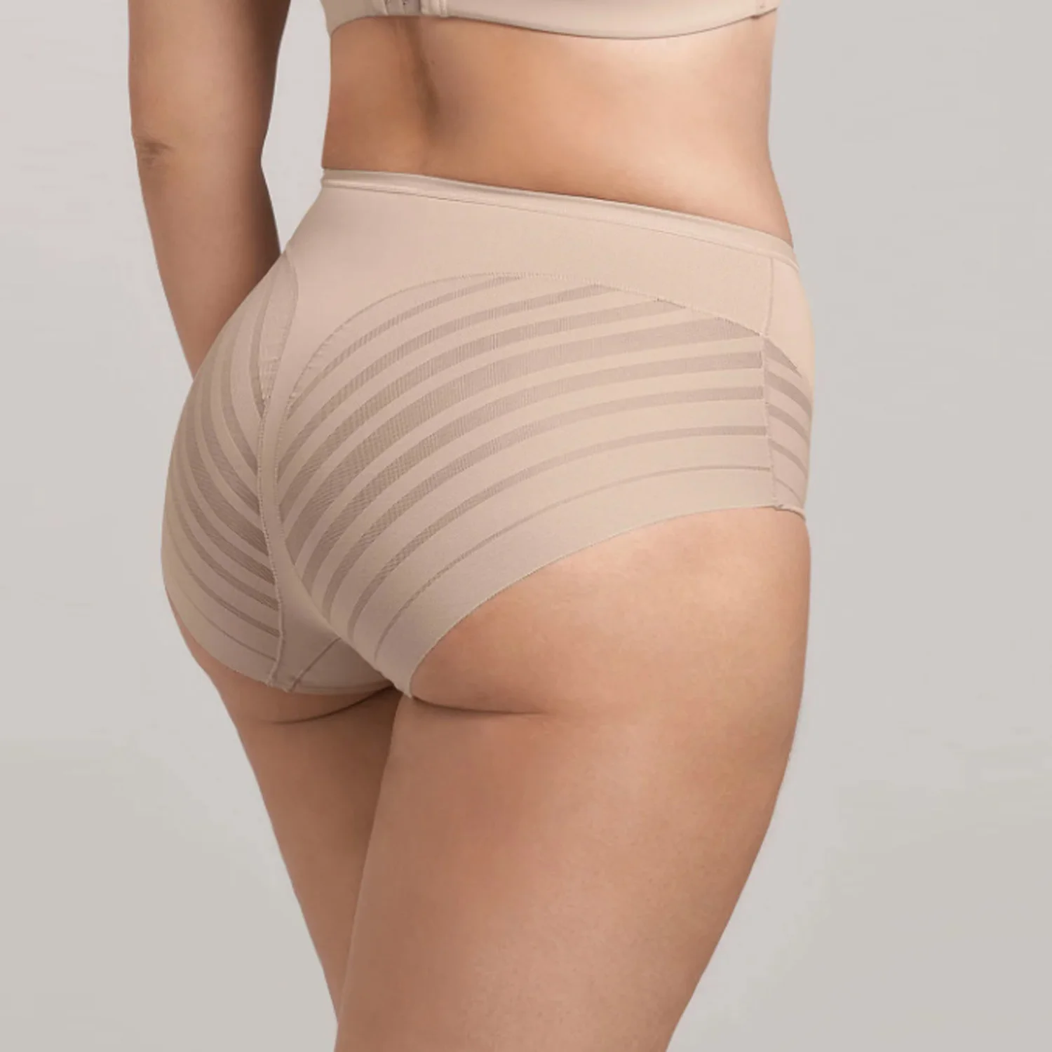 Women Lace Stripe Undetectable Classic Shaper Panty For Everyday Shaping Ladies Tummy Control Shape Underwear