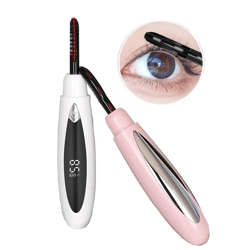 2022 new Heated Eyelash Curler USB Rechargeable with 3 Temperature Settings Electric Heated Tool for False Lashes