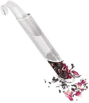 Tea Infuser Stainless Steel Tea Stick Pipe Steeper Strainer with Hook for Loose Tea Leaf Herbs or Spice