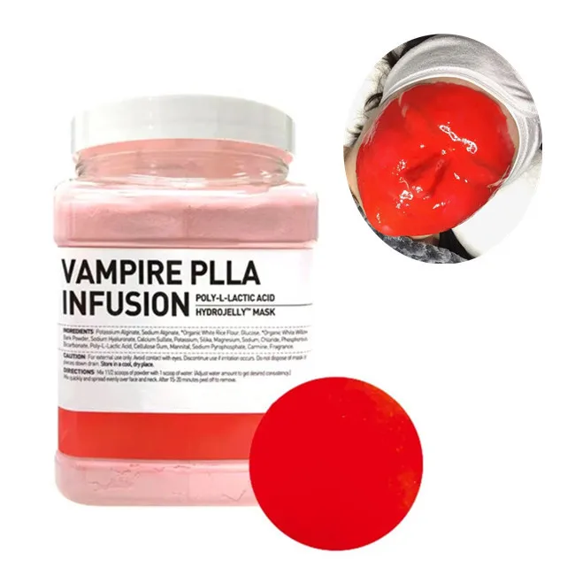 Vampire Pilla Infusion   Red Powder Hydro Jelly Face Mask  Poly-L-Lactic Acide for Beauty Salon Jelly Mask Powder