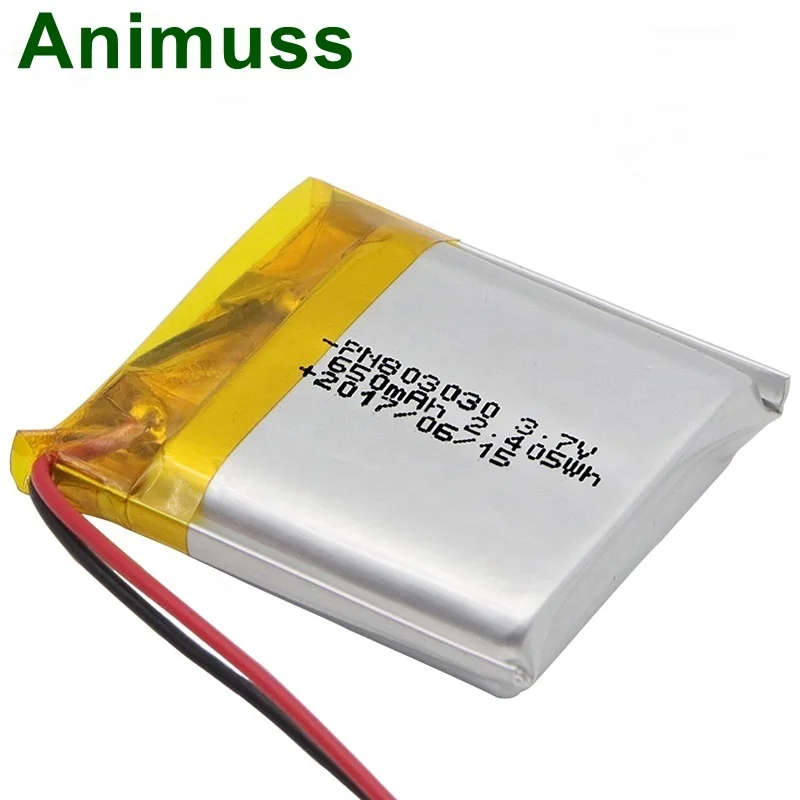 3.7V 700mah 803030 Lithium Polymer LiPo Rechargeable Battery For Smart Watch MP5 DIY Toy LED Light navigator Li-ion cell
