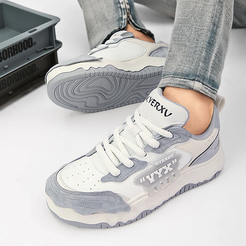 2024 Fashion Trend Custom Sneakers for Men Retro Leather Loafers with Mesh Lining Casual Shoes from Shoe Supplier