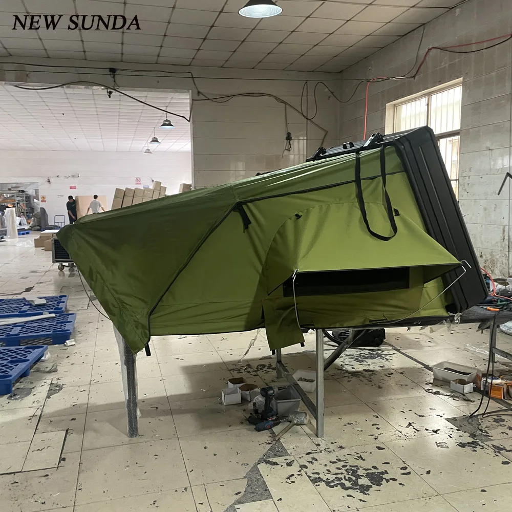 Customized Car Roof Top Tent Outdoor Folding Camping Truck Rooftop Tent for SUV Pickup Trailer with Aluminum Hard Shell Cover