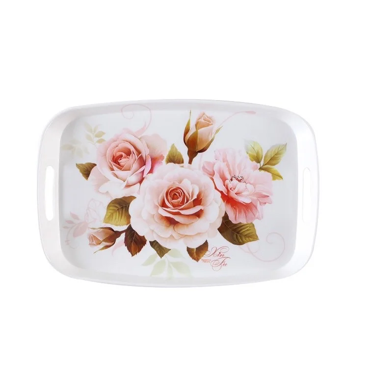 Irregular Shape Stocked Reusable Home Restaurant Hotel Melamine Tray Sustainable Dinnerware Set