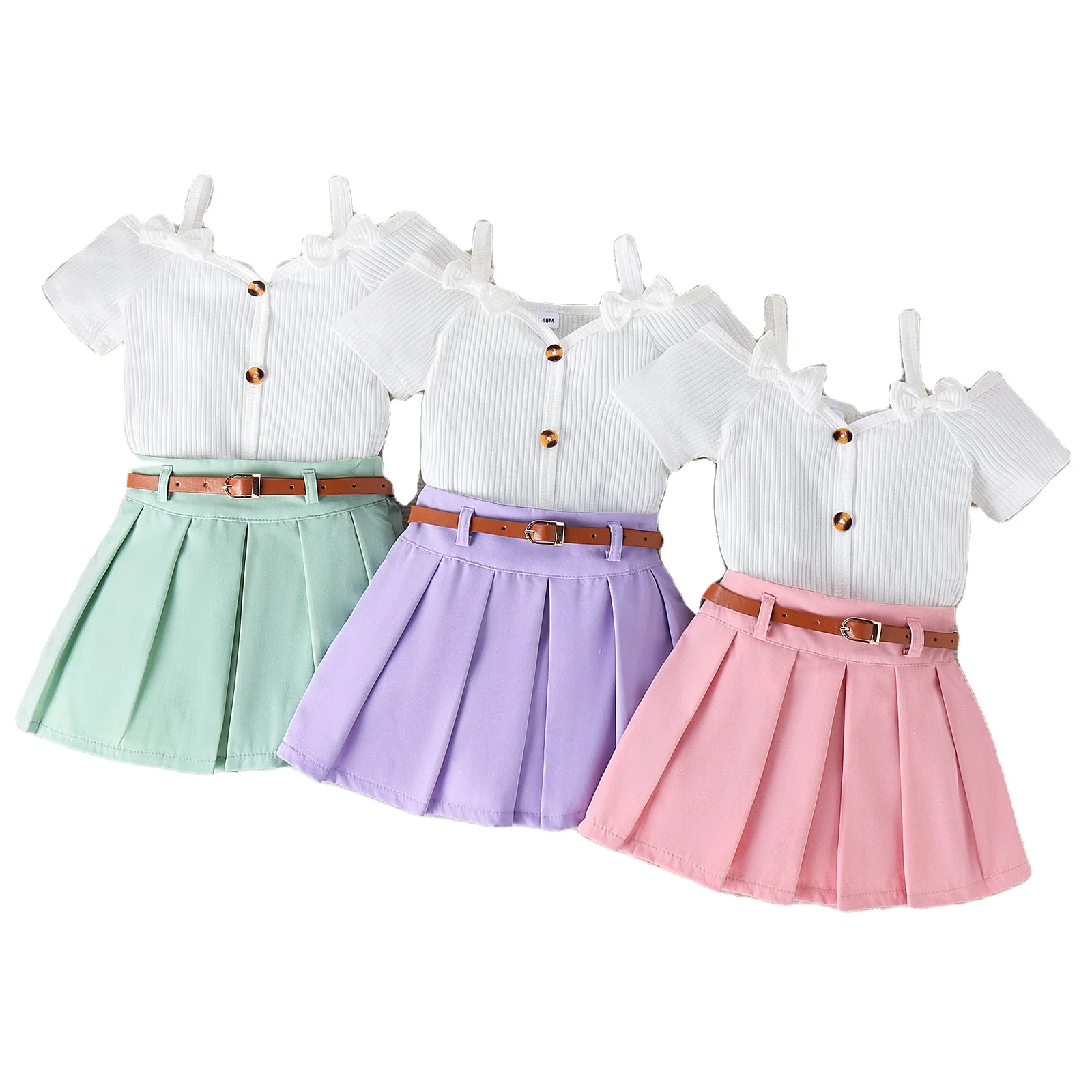 Wholesale New Fashion Summer Girls Kids Toddler Boutique Clothing Set From China