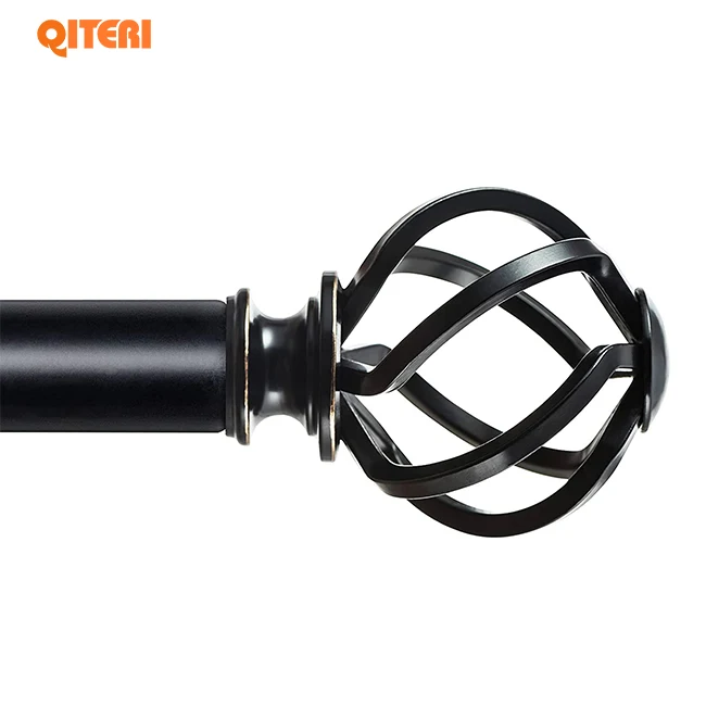Factory wholesale Black Curtain Rods - curtain rods pipes1 inch - Heavy Duty Cafe Drapery Rods with Brackets for Windows