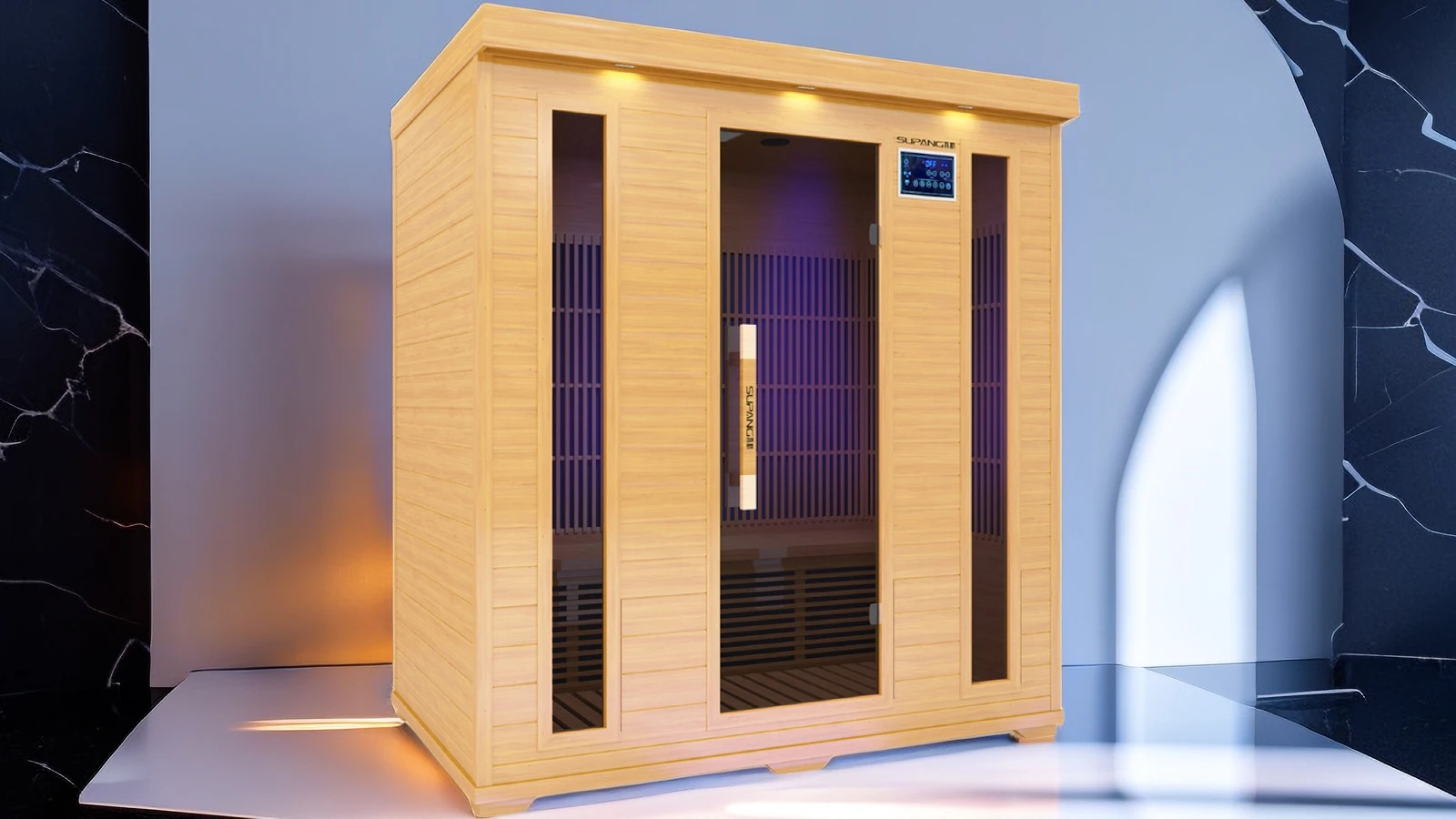 Deluxe custom 4 persons healthy Far infrared dry sauna 4 persons indoor family sauna room