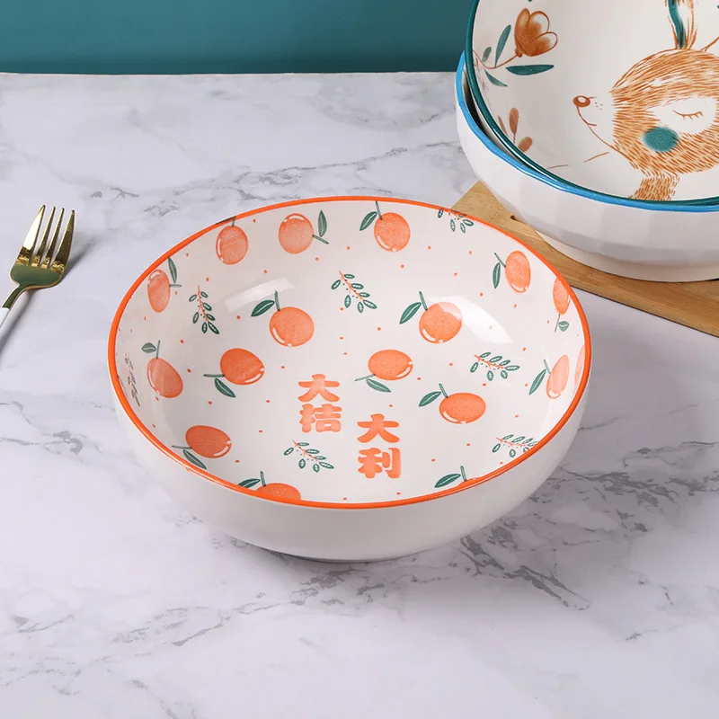 9 inch electronic bowl home Chinese tableware pattern large capacity stall soup manufacturers supply