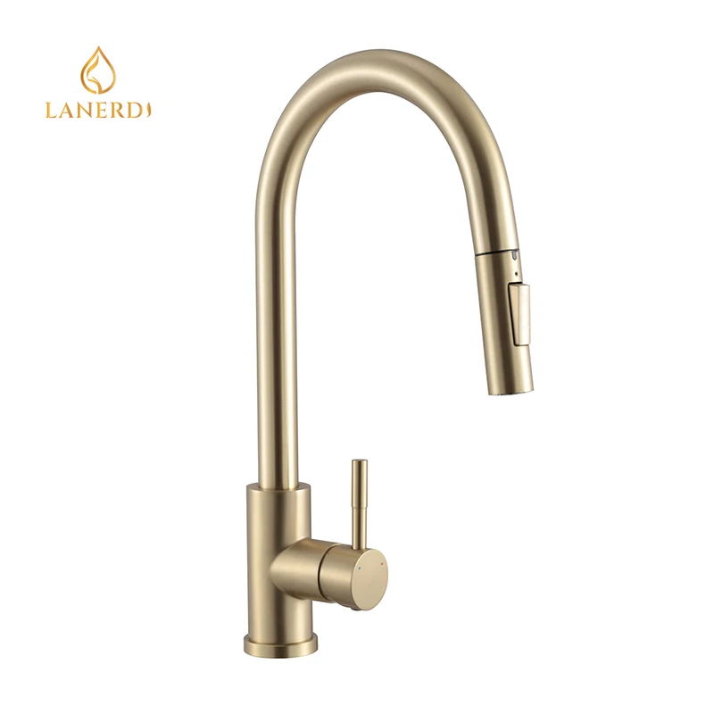 Golf  Touchless Deck Mounted Smart Infrared Induction Brass Pull Down Kitchen Taps Faucet