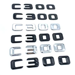 ABS Car Rear Tail Trunk Emblem Badges Logo Stickers For Mercedes Benz E63 C63 S63 E400 C400 C43 C300