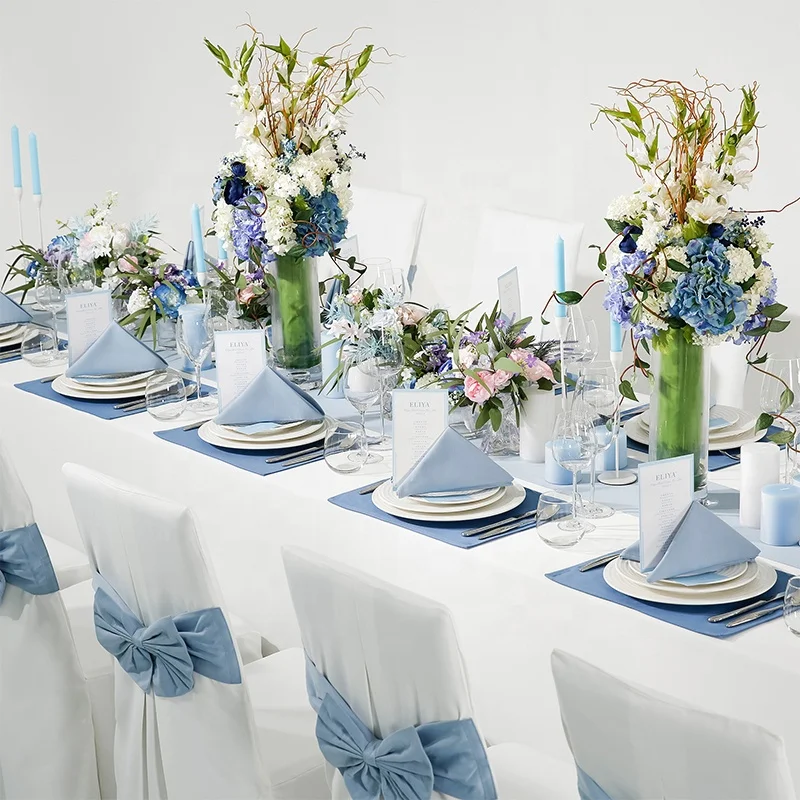 Adjustable Custom Purple Spandex Seat Wedding Chair Covers With Bow