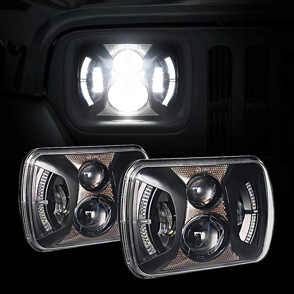 Для моделей GMC со стандартными фарами 5x7 7x6 дюймов светодиодная фара для