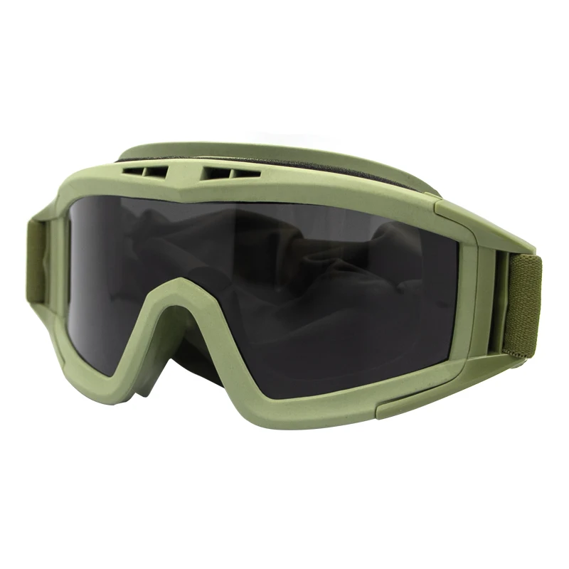 Tactical CS War Game Goggles Airsoft Paintball Safety Military Glasses with interchangeable Lens Safety sport