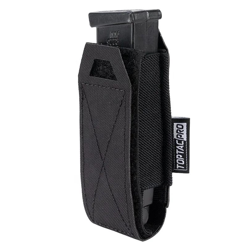 TOPTACPRO лазерная резка 500D Cordura Нейлоновая тактическая сумка для магазина одинарная Магнитная кобура 9 мм Mag