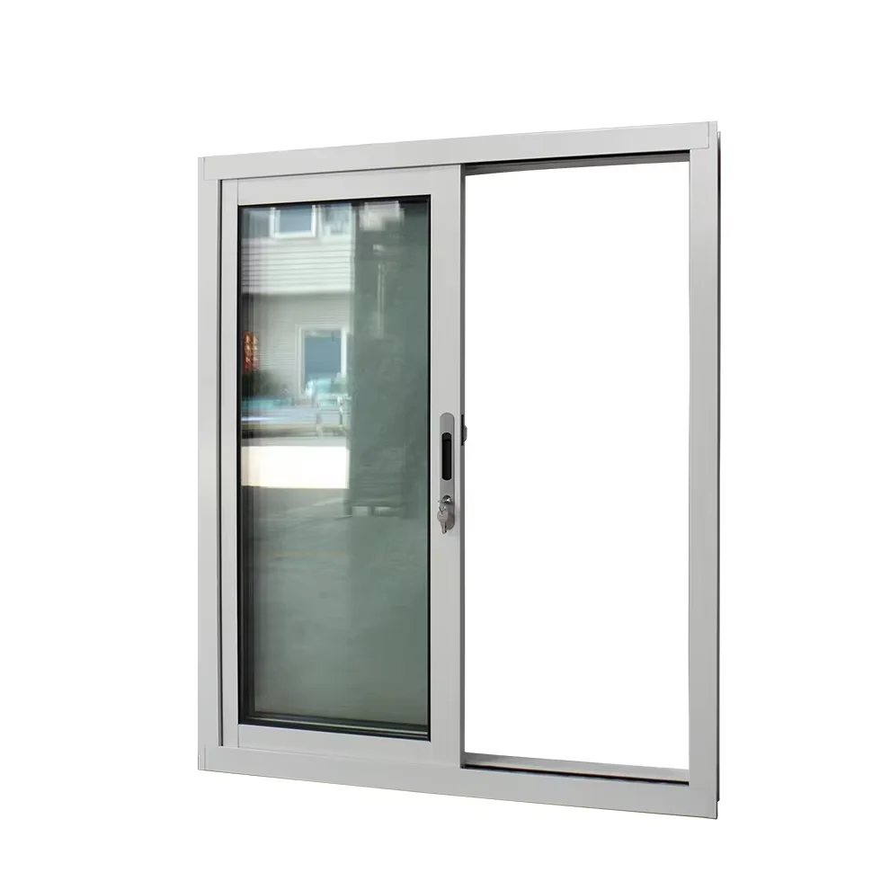 Brand Discount Double Pane Sliding Window Aluminum Alloy Frame 3 Tracks Glass Tilt System Smoothly Opening Horizontal Pattern
