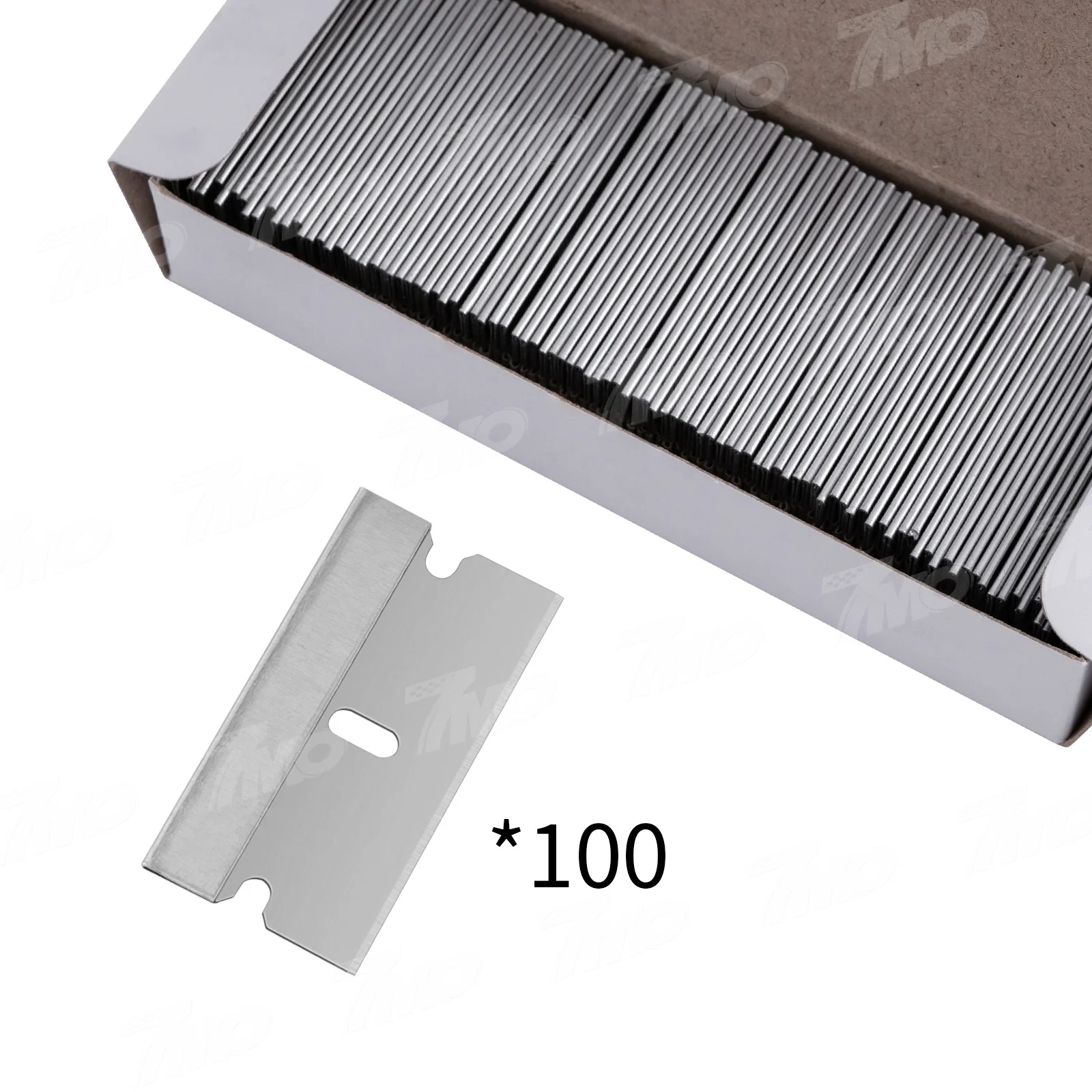 7mo Safety Stainless Steel Razor Scraper Blades Car Wrap Tools Cleaning Scraper Blade Replacement Window Tint Tools