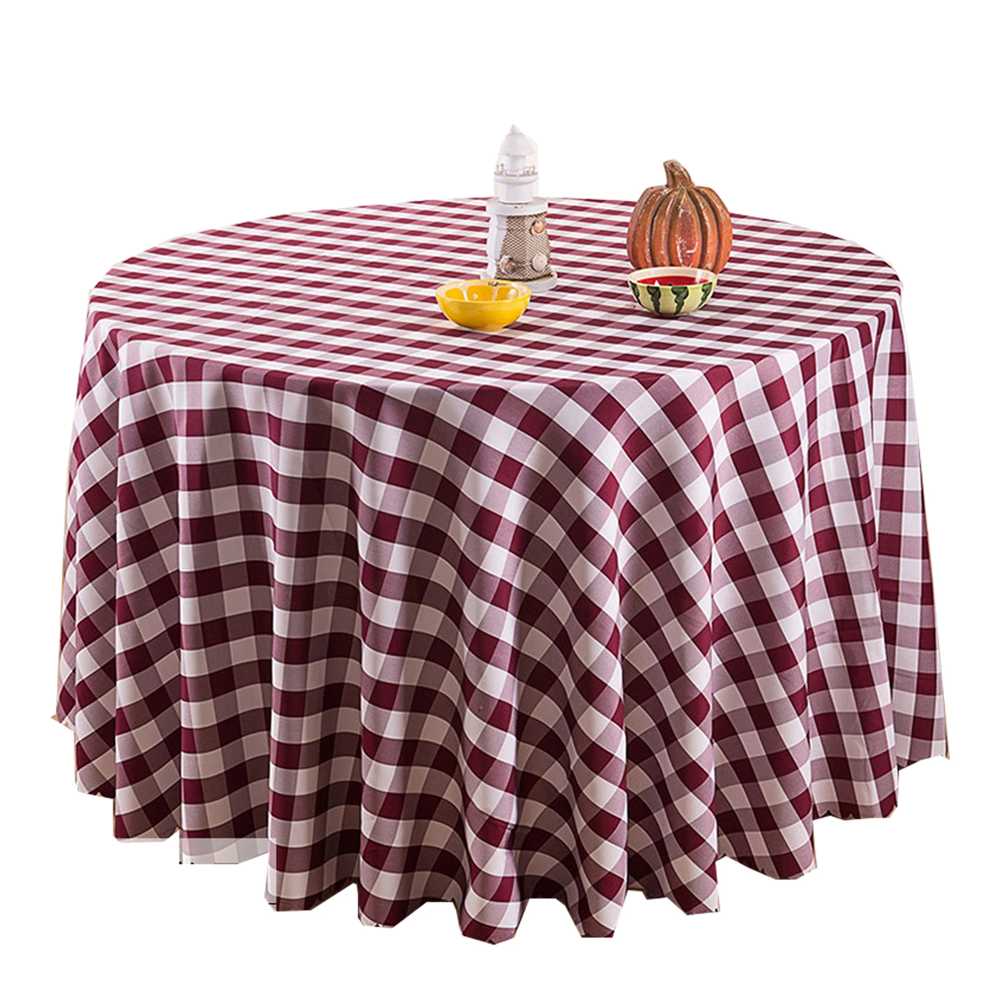 Checkered Rectangle and Round Tablecloth Wipe Clean Table Cover for Dining Table Holiday Picnic Kitchen Washable Tablecloth
