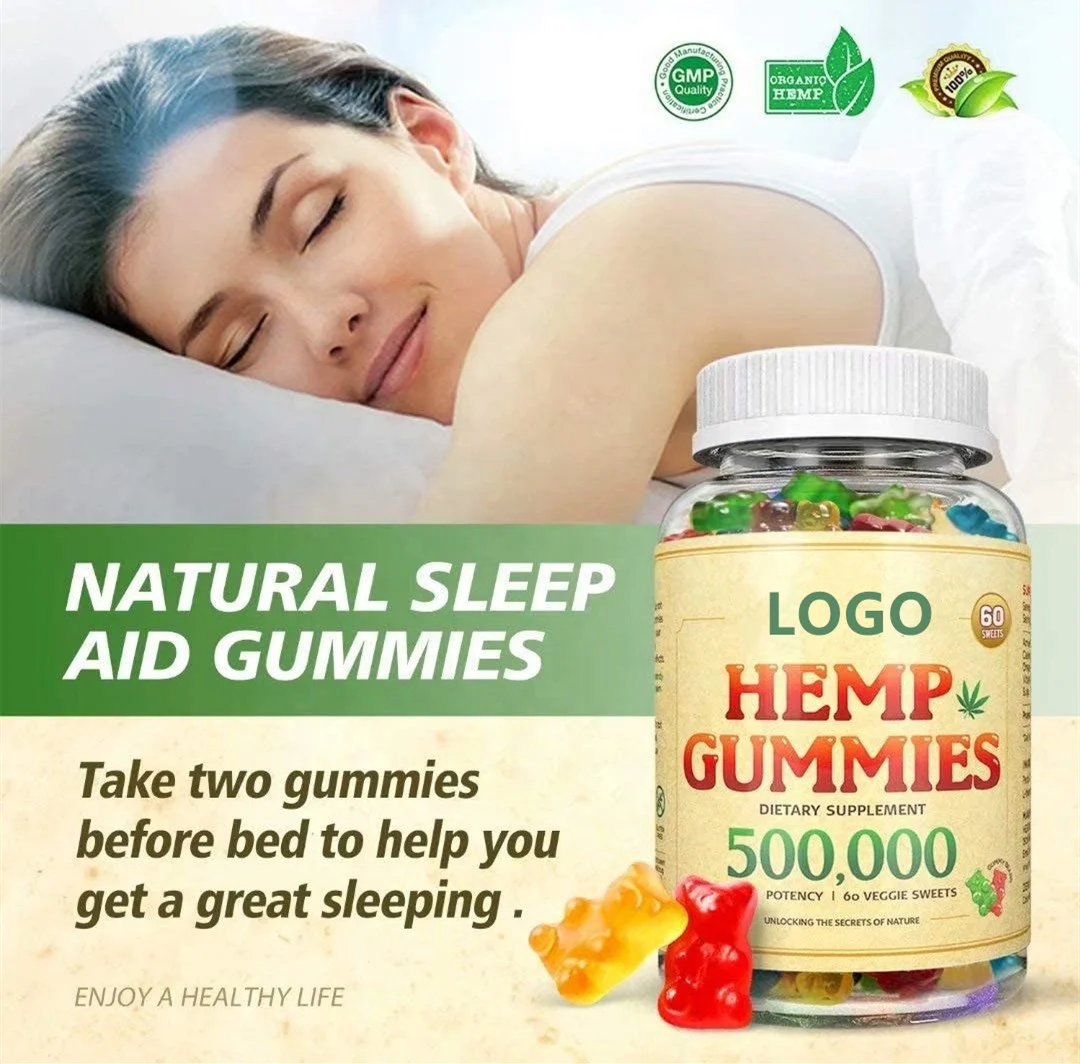 Фирменные жевательные резинки для сна из конопли премиум-класса с омегогой и витаминами 60 шт.