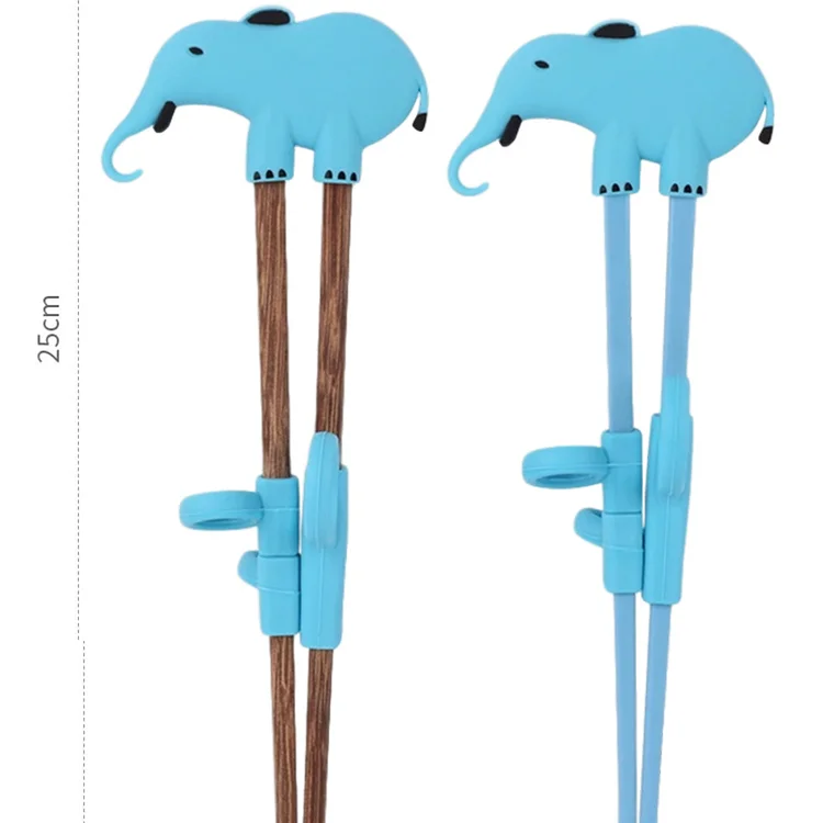 
Wholesale Elephant Children Practice Chopsticks Learning Educational Training Safe Silicone Kids Chopsticks 